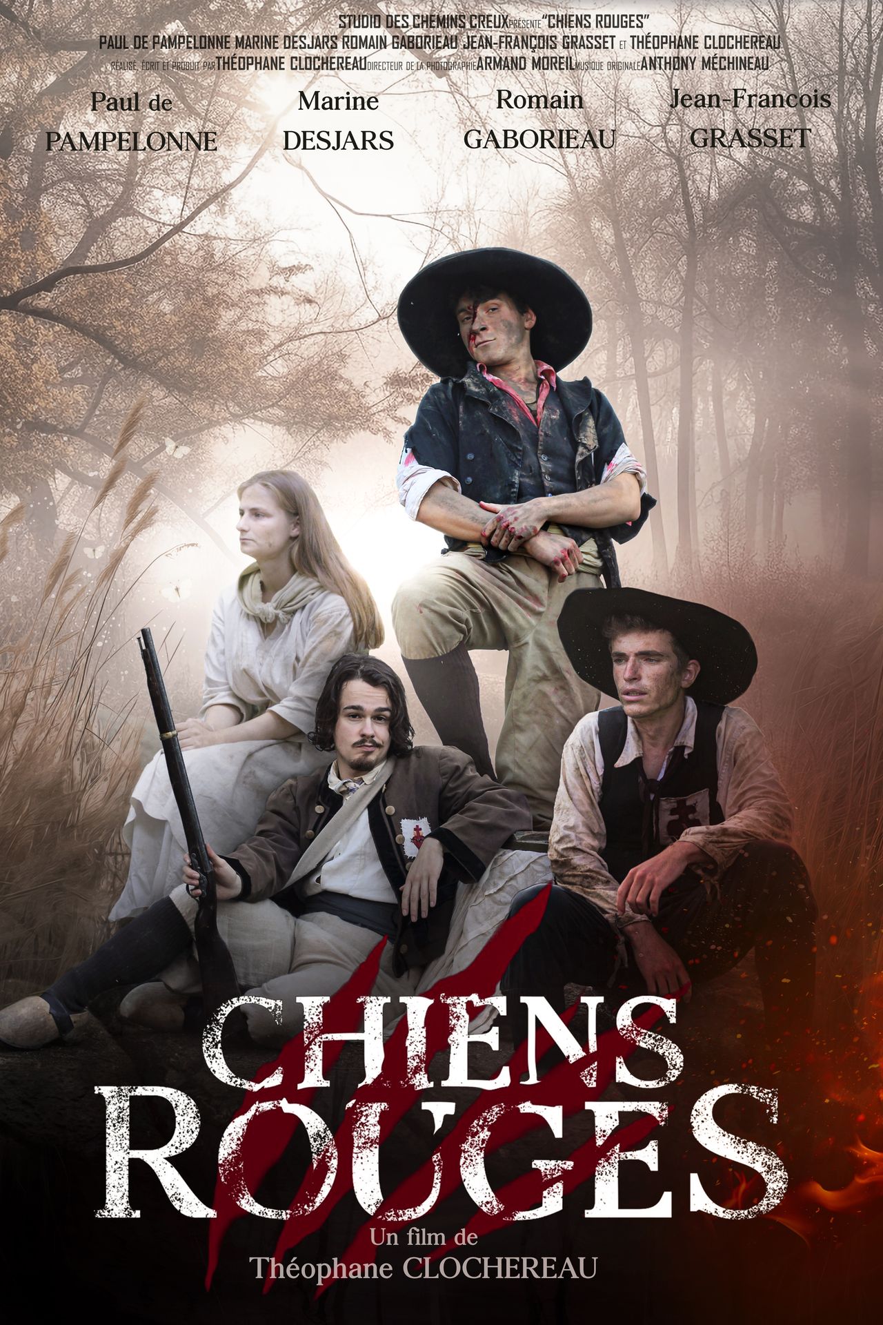 Affiche Chiens Rouges